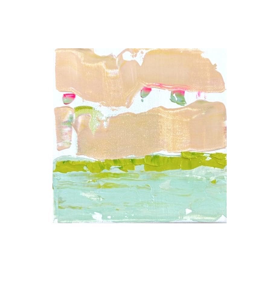 Original Abstract Mixed Media Landscape Painting on Streched Canvas, Abstract Artwork, Small Landscape, Abstract Art