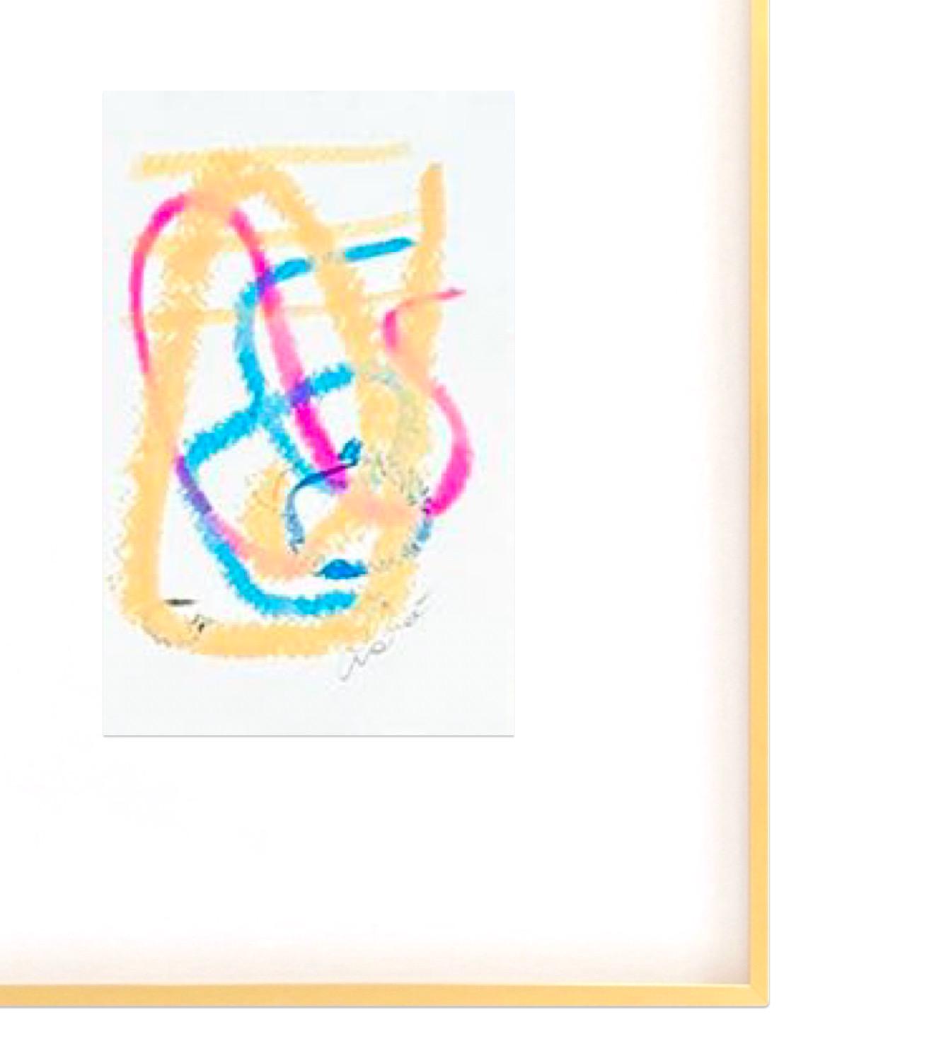 Original Abstract Mixed Media Paintings, Set of 3, Abstract Art, Neutral Artwork, Pink Art, Green, Blue, Neon Abstract Paintings