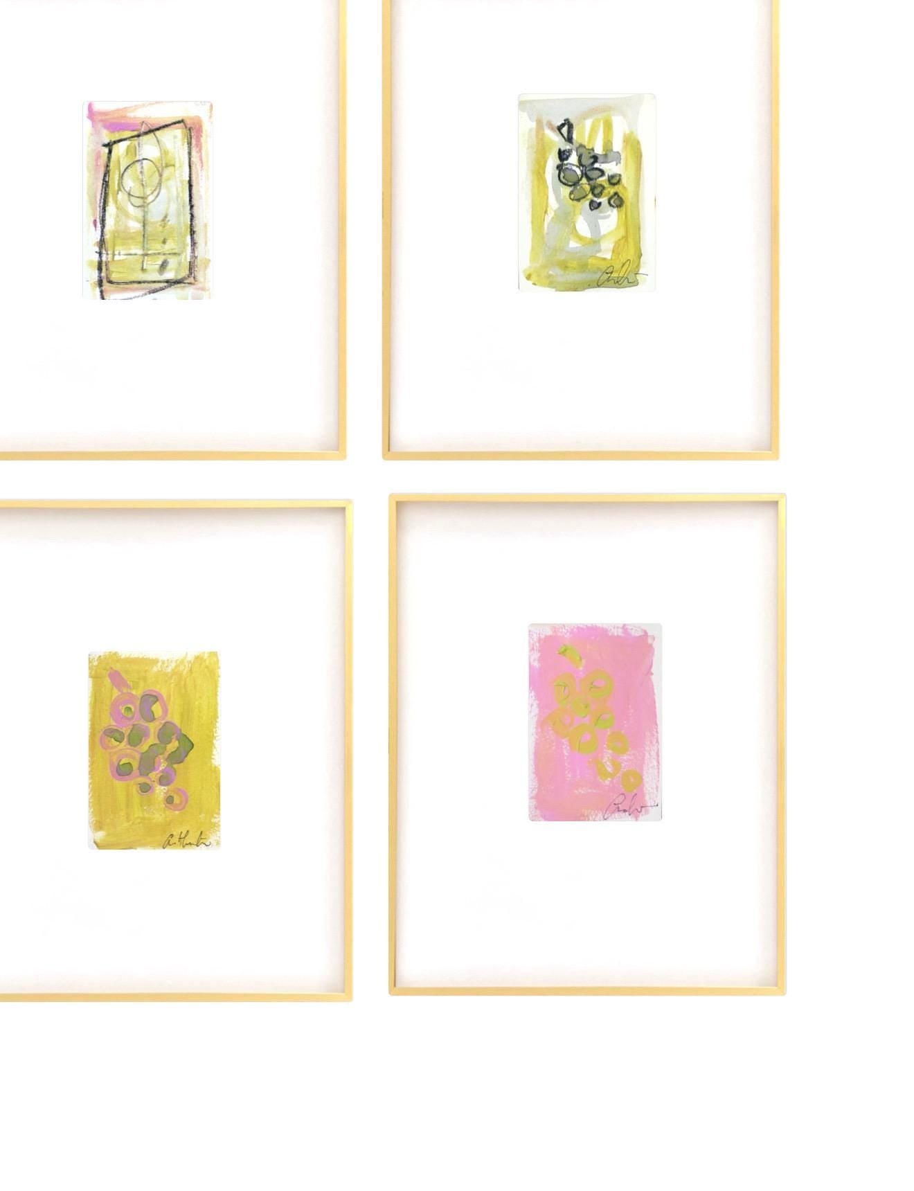 Original Abstract Art, Set of Eight Paintings for Frame Gallery, Matted & Framed in 11x14 or 16x20, Abstract Art, Mixed Media, Pastel Art