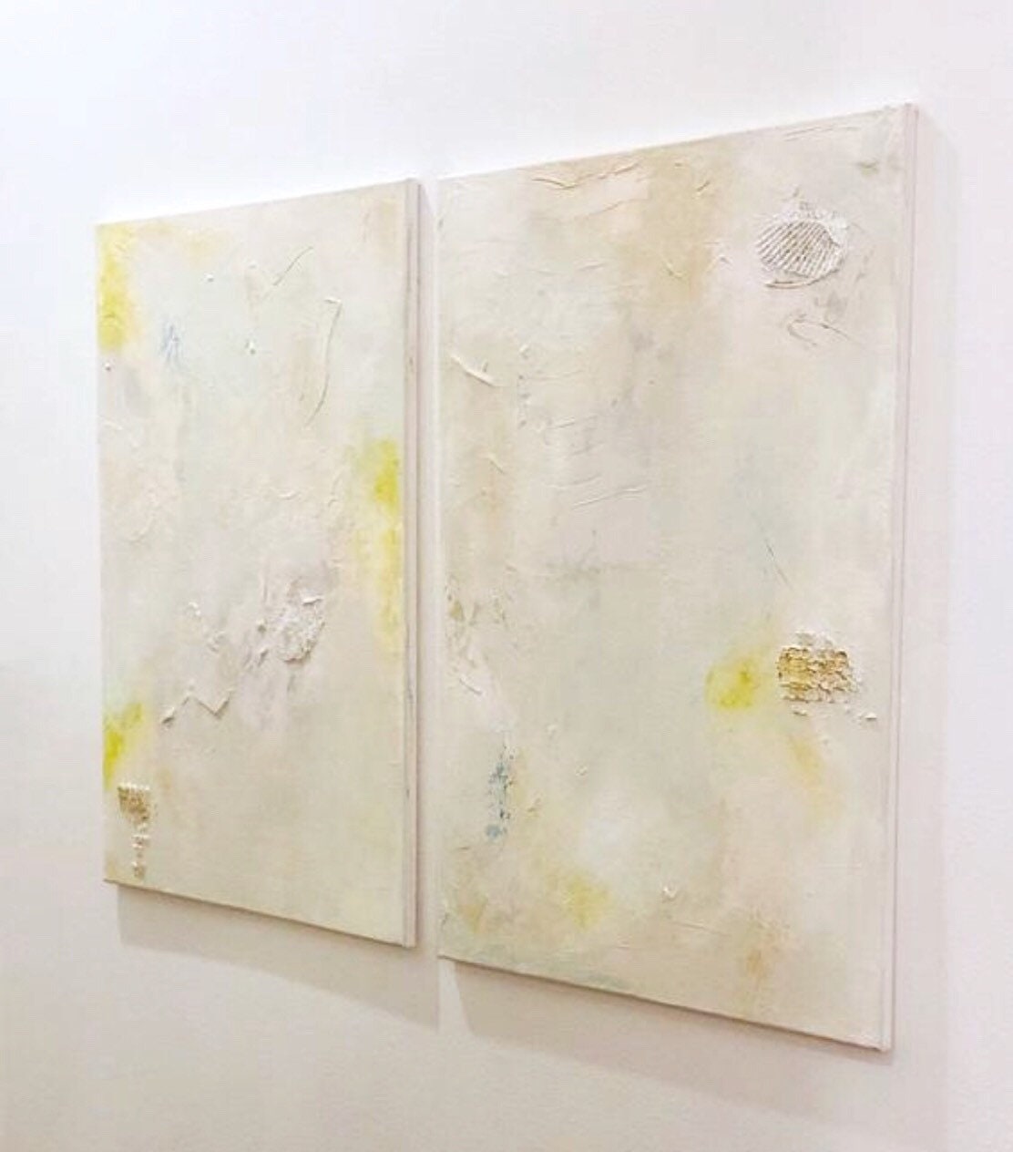 Custom Large Canvas Artwork, Mixed Media Painting, Original Painting, Custom Color Options, Set of 2 (24" x 36") Interior Designer Art