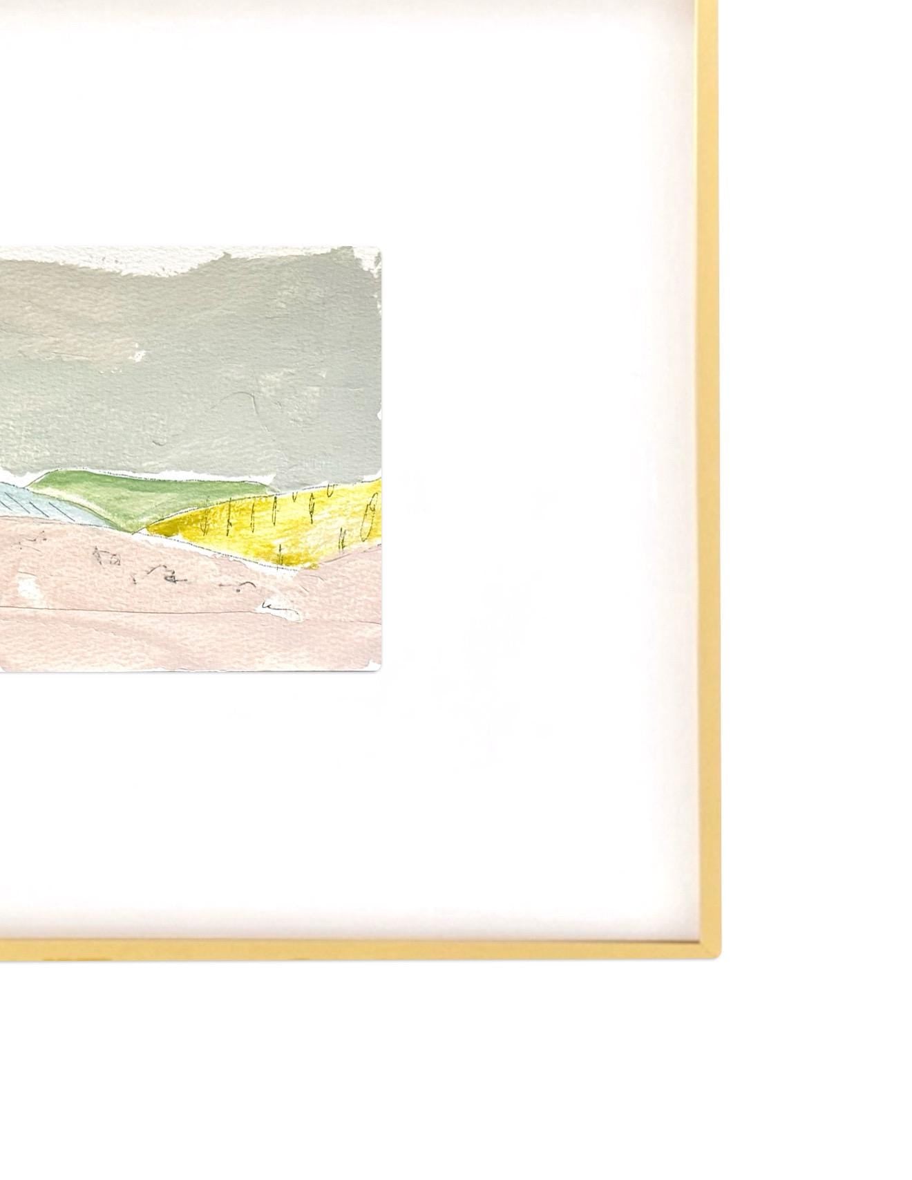 Original Abstract Mixed-Media Painting, Size 4”x6”, Matted in 8”x10”, Ready to Frame, Abstract Artwork, Original Artwork, Coastal Art