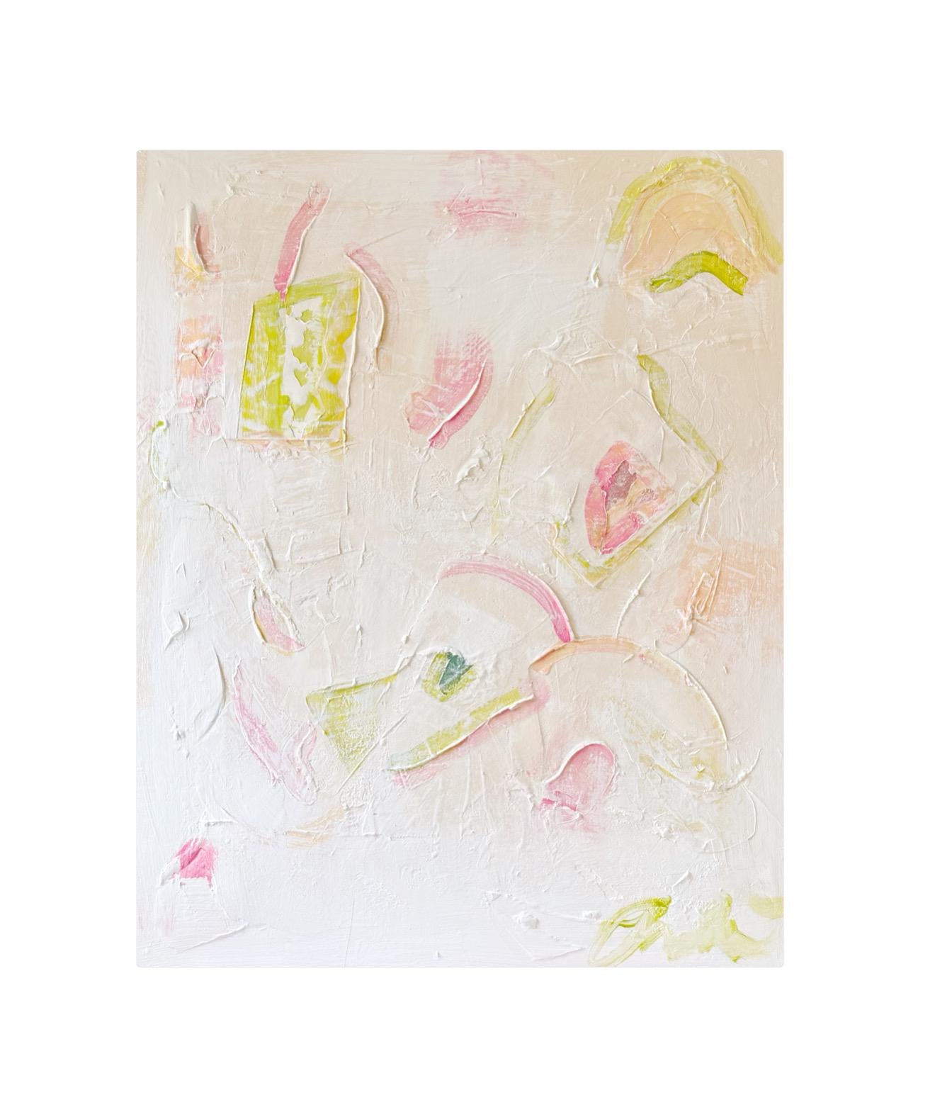 Original Abstract Mixed Media Painting on canvas, Size 24”x30”, White Abstract Painting, Texture Painting on Stretched Canvas