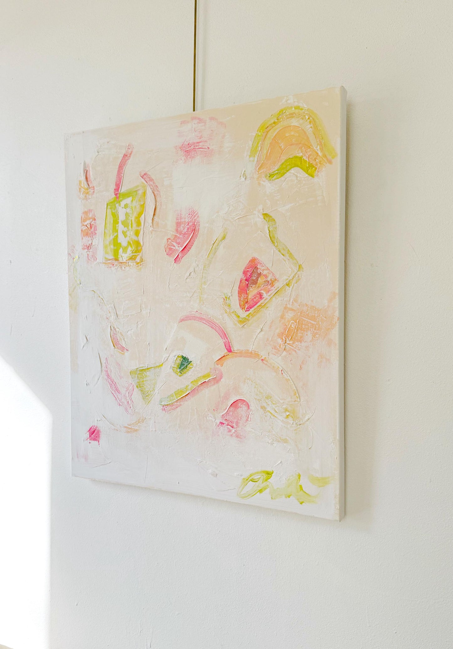 Original Abstract Mixed Media Painting on canvas, Size 24”x30”, White Abstract Painting, Texture Painting on Stretched Canvas