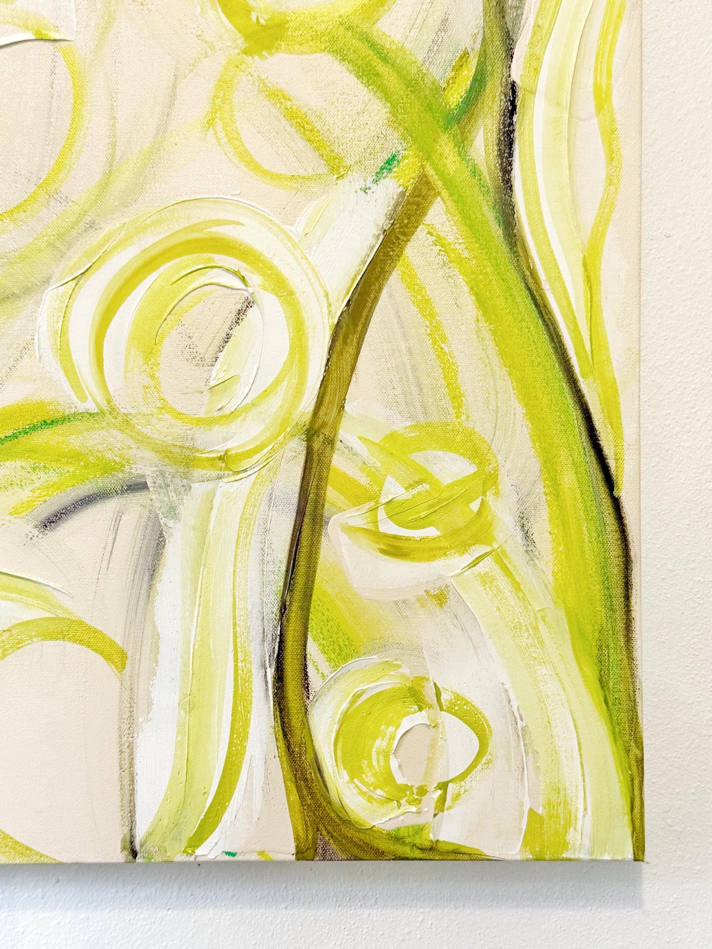 Original Abstract Mixed Media Painting on Canvas, Firmament, Pink, Green, Neutral Artwork, Abstract Art, Original Abstract Artwork