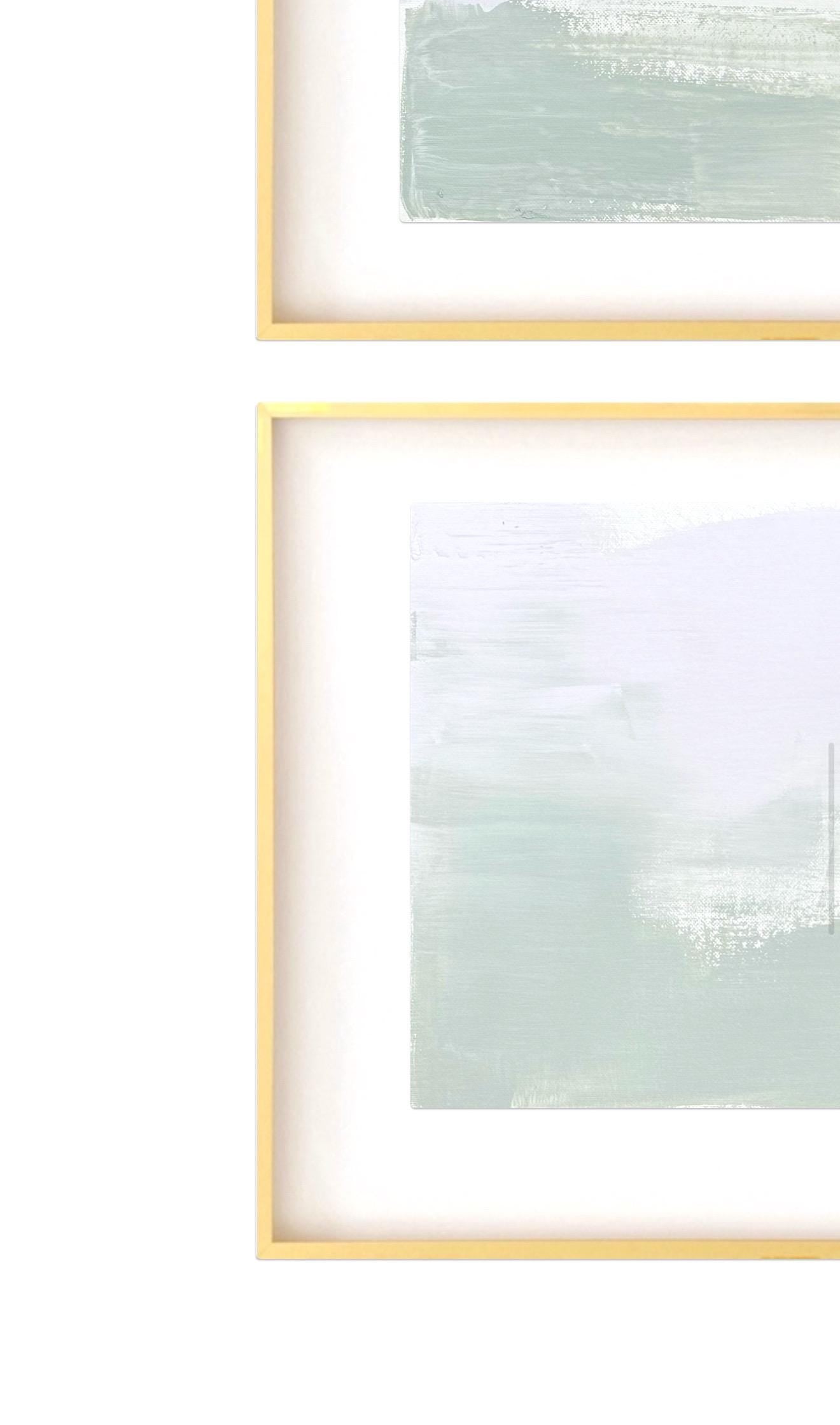 Original Abstract Mixed Media Painting, Set of 2, Abstract Wall Art, 5”x7” (Mat size 11”x14”), Neutral Artwork, Artwork for Interior Design