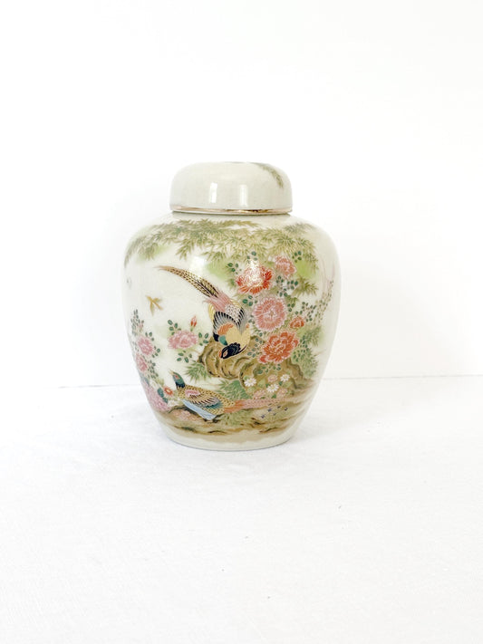 Handpainted Japanese Ginger Jar