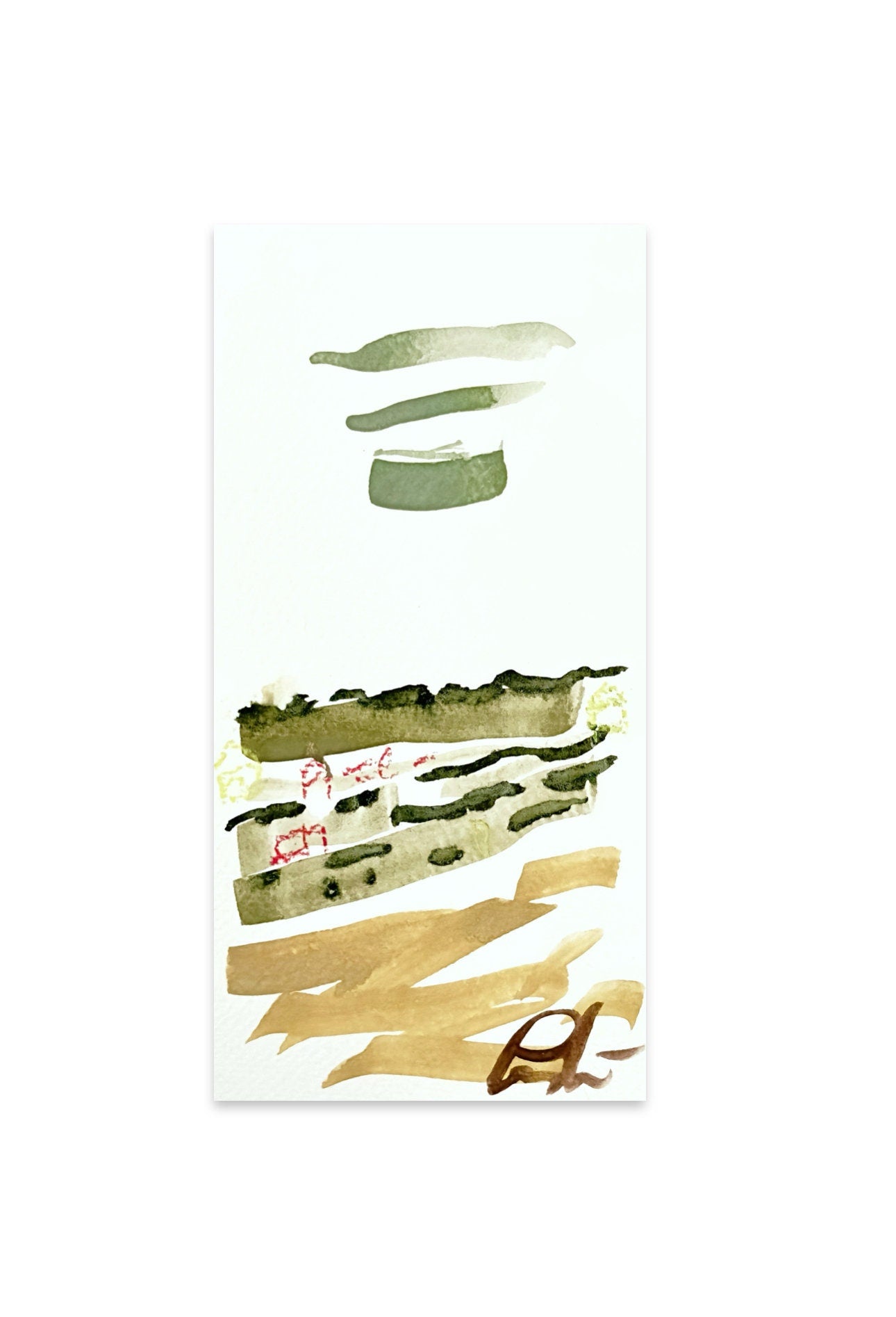 Original Abstract Landscape Painting, Abstract Art, Mixed Media, Neutral Painting, Original Artwork