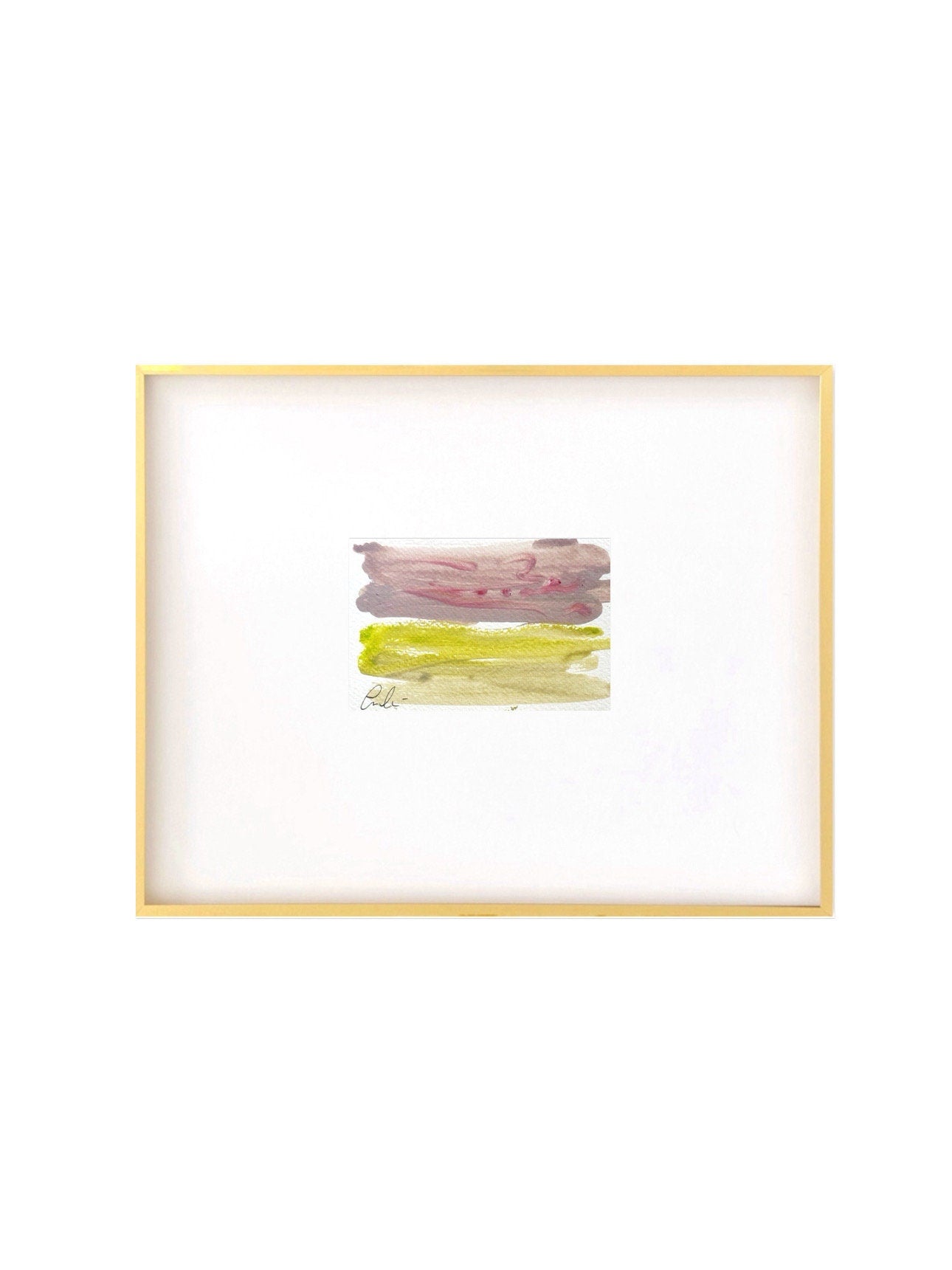 Original Abstract Mixed-Media Painting, Size 4”x6”, Matted in 8”x10”, Ready to Frame, Abstract Artwork, Original Artwork, Coastal Art