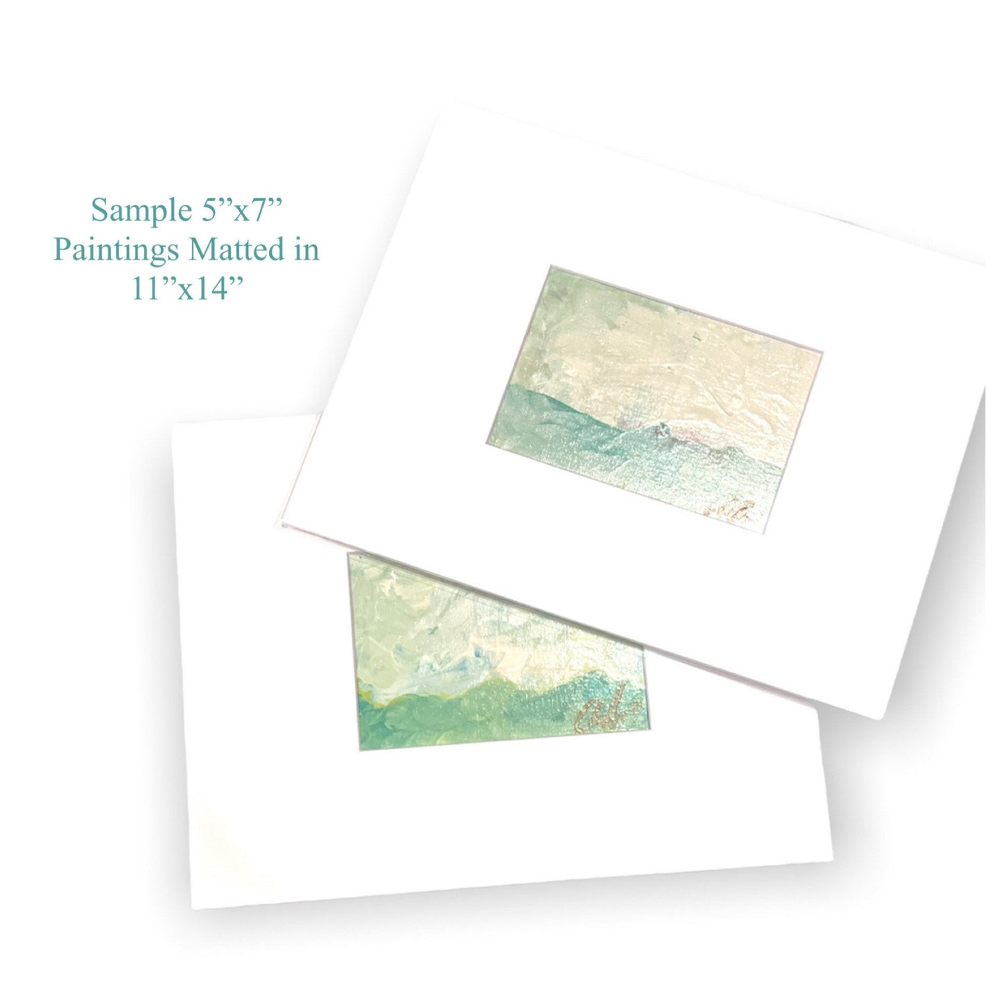 Original Abstract Mixed Media Landscape Paintings, Set of 2, Abstract Wall Art, 4”x6”, Neutral Artwork, Artwork for Interior Design