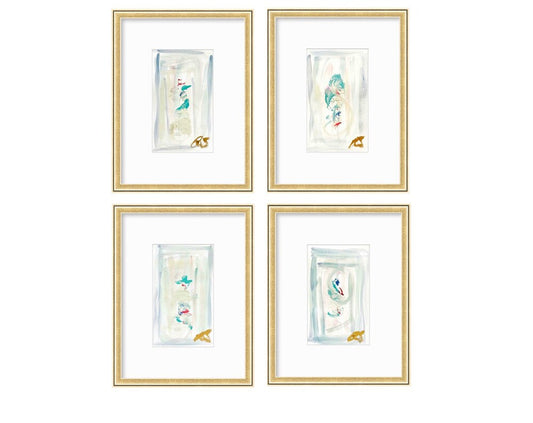 Original Abstract Artwork, Set of 4