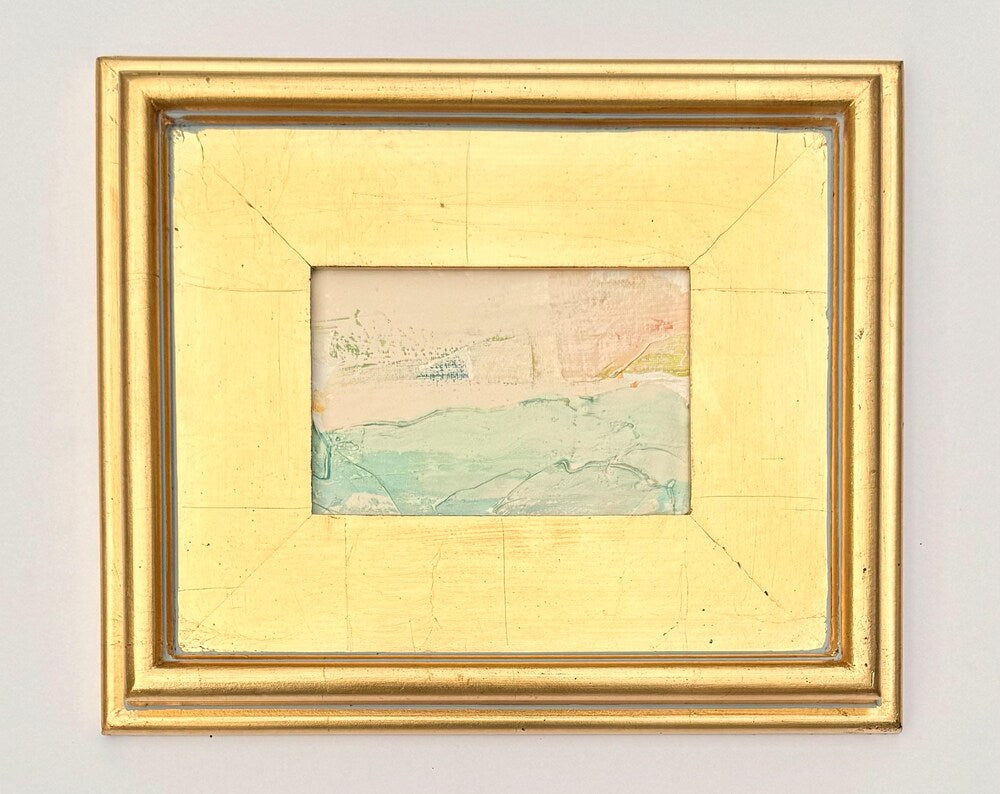Framed Original Abstract Artwork, Mixed Media Landscape Painting